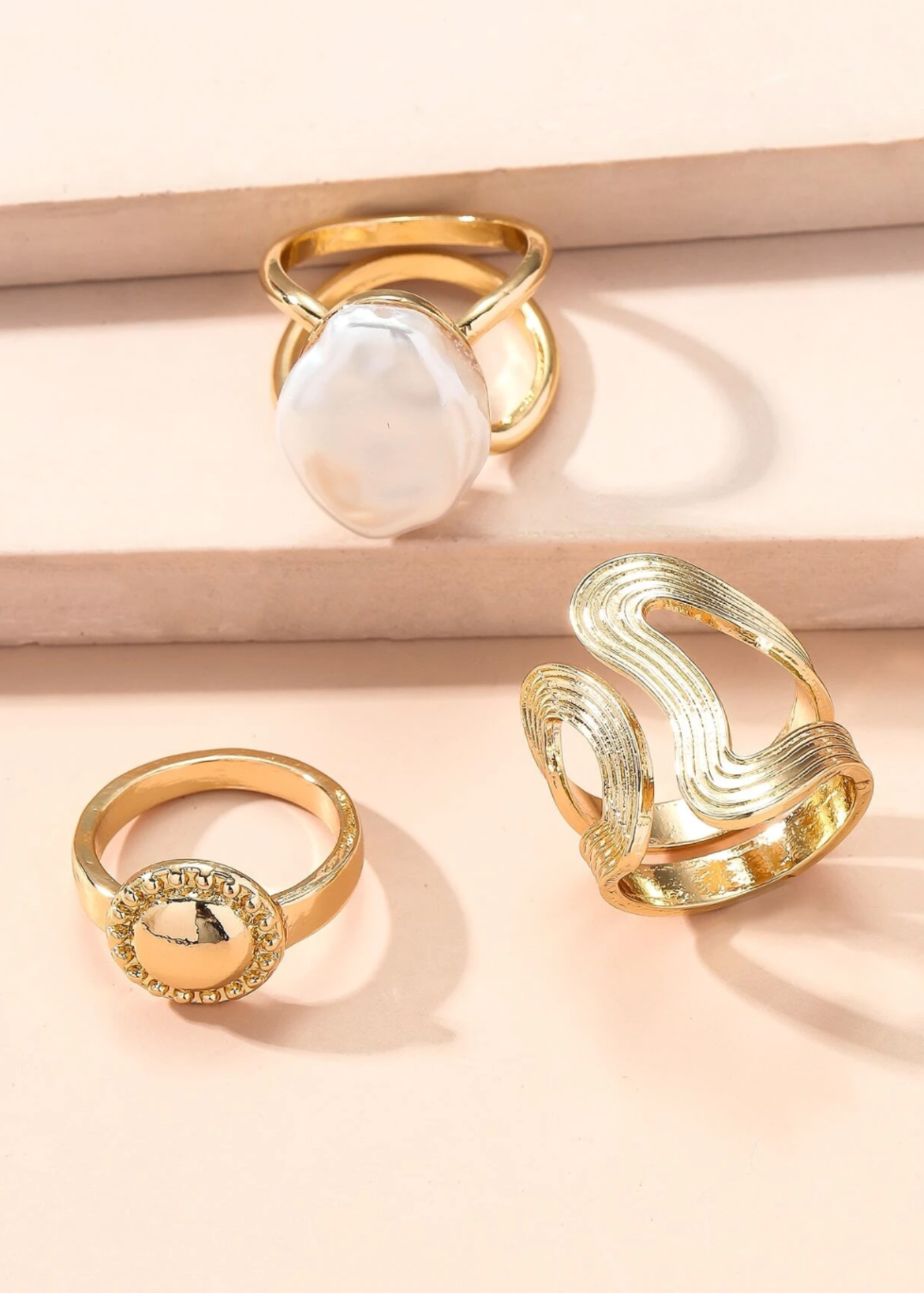 Bold 3pcs Ring Set