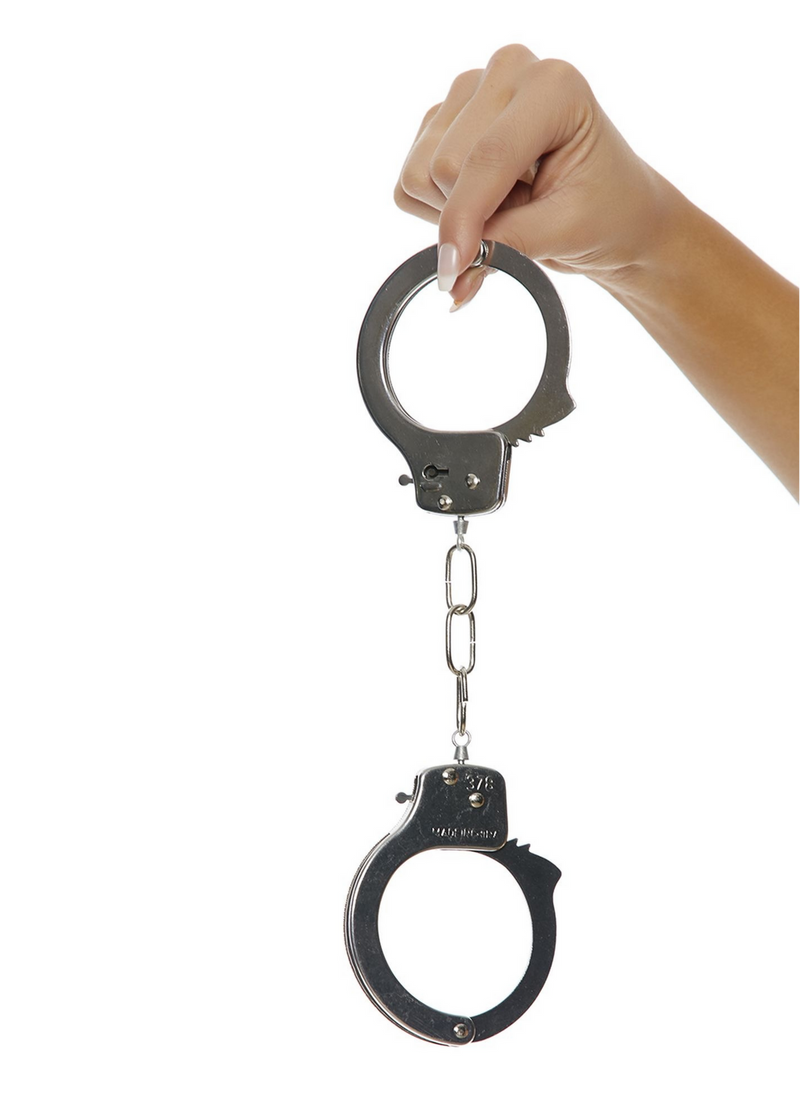 Costume Metal Handcuffs Silver