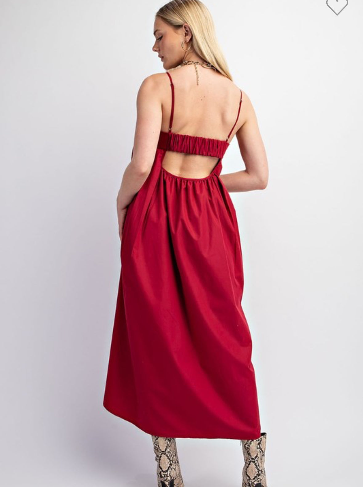 Just Gorg Midi Dress - Red