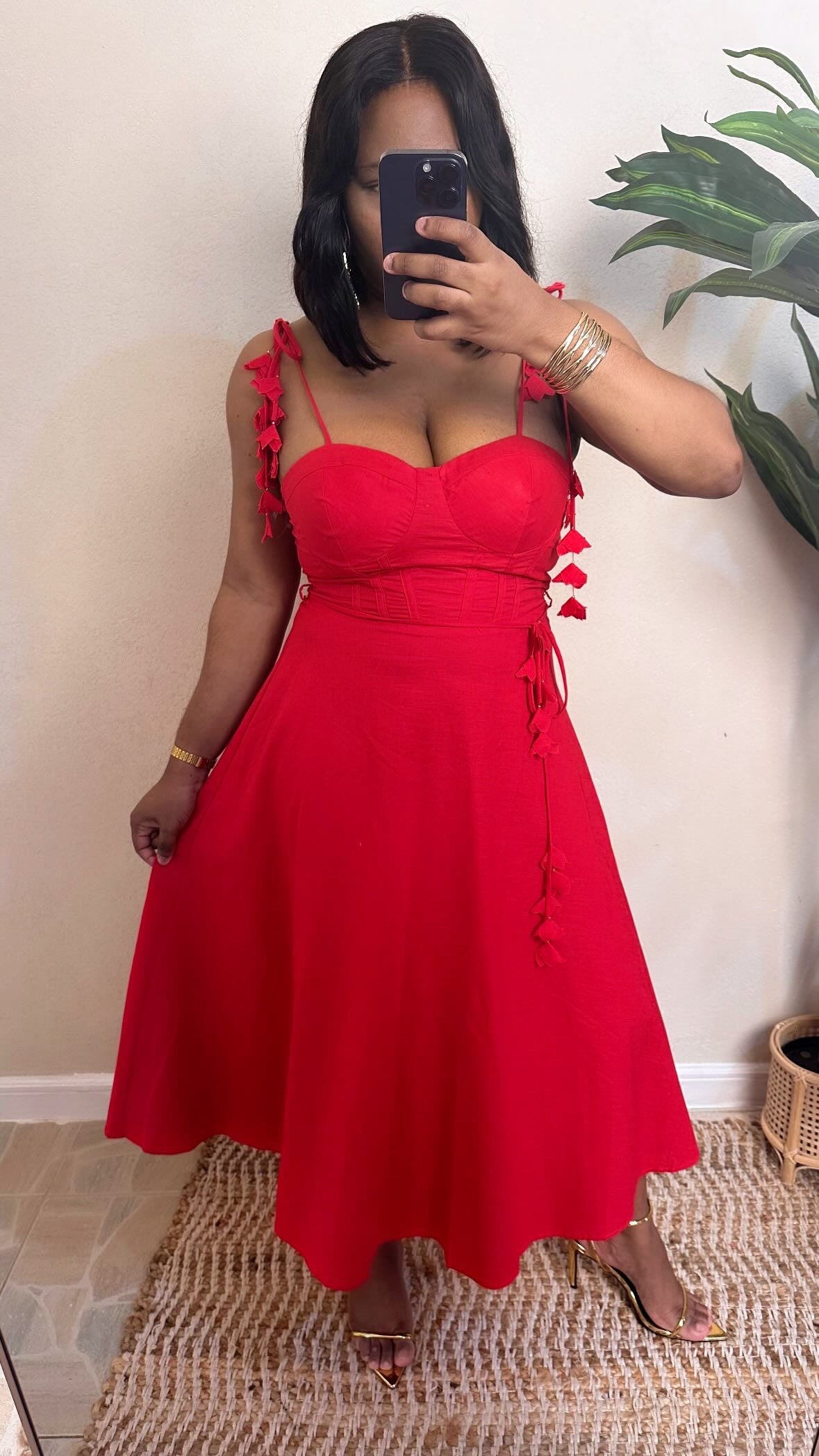 In the Red Midi Dress