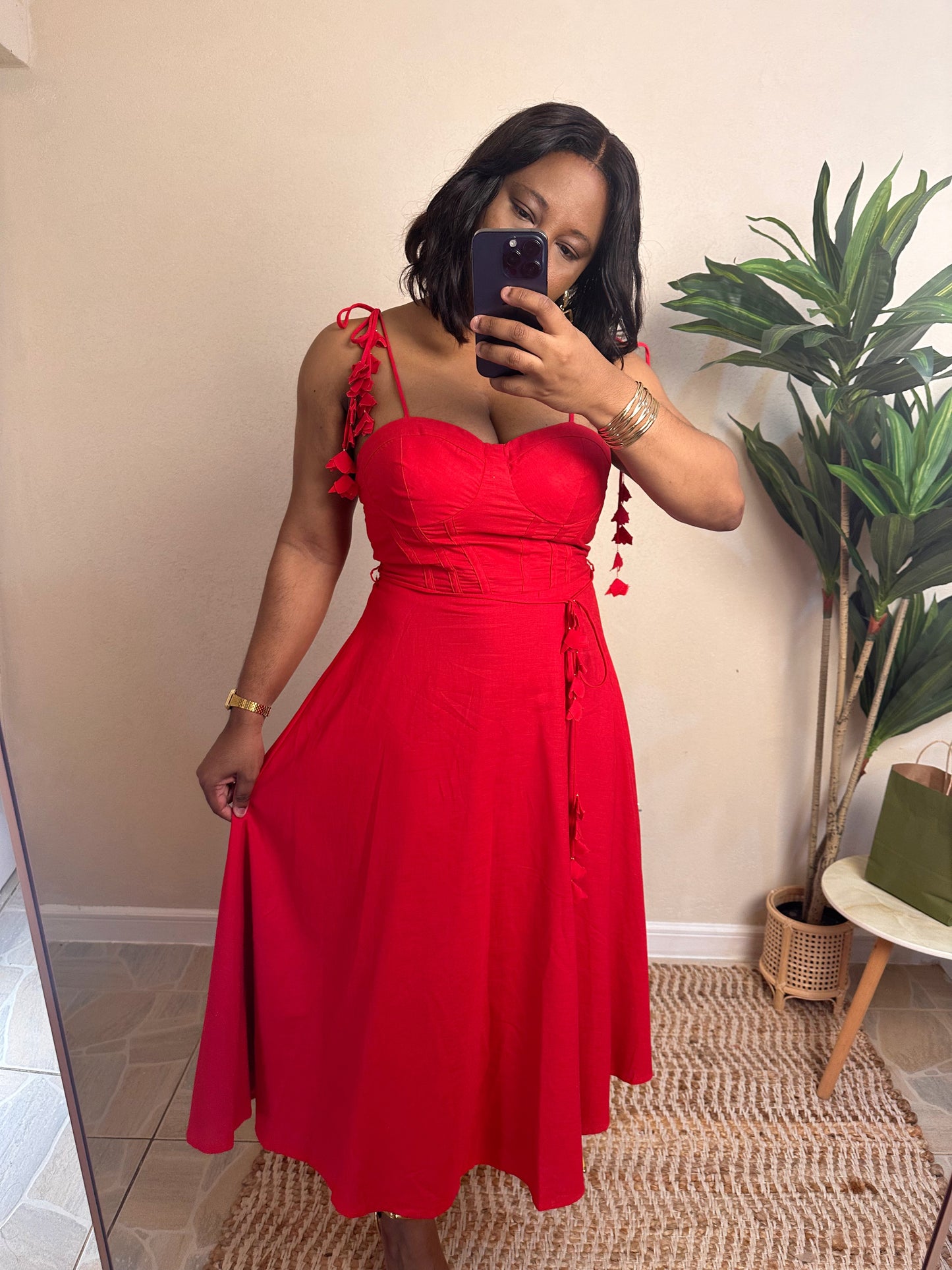 In the Red Midi Dress