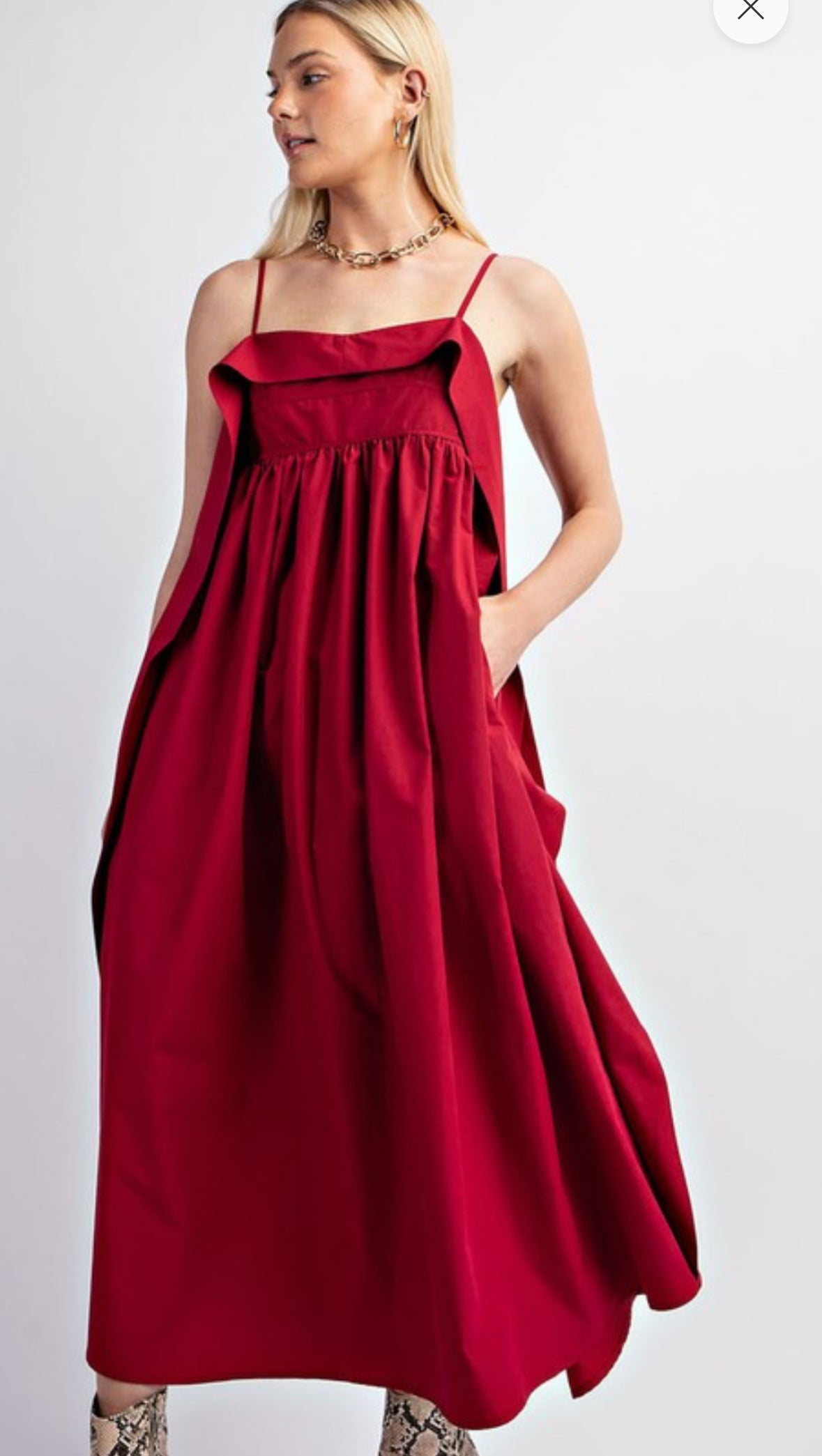 Just Gorg Midi Dress - Red