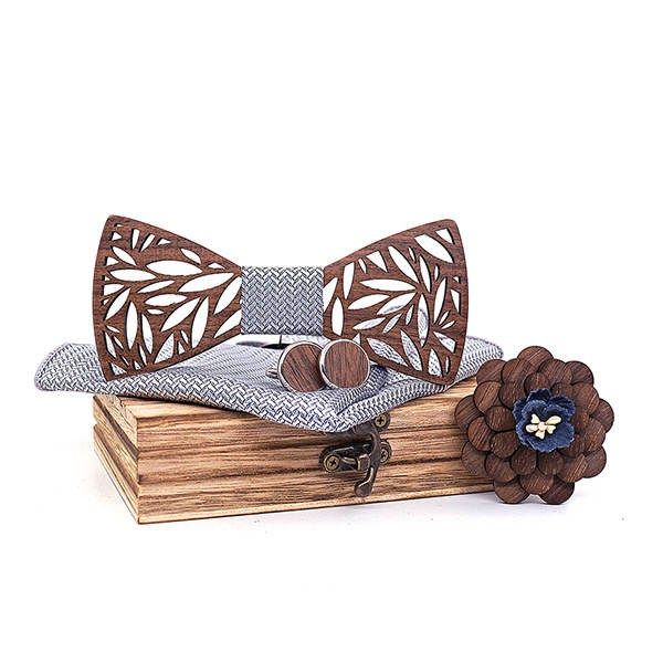 Cooper Wooden Bow Tie Set