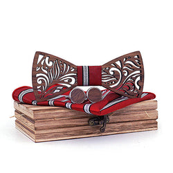 Radiant Wooden Bow Tie Set