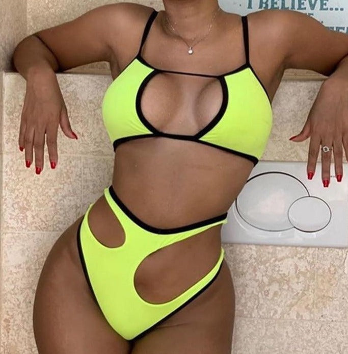 Blaze Neon Green Bikini Set