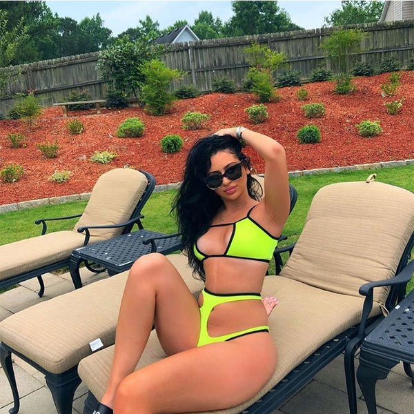 Blaze Neon Green Bikini Set