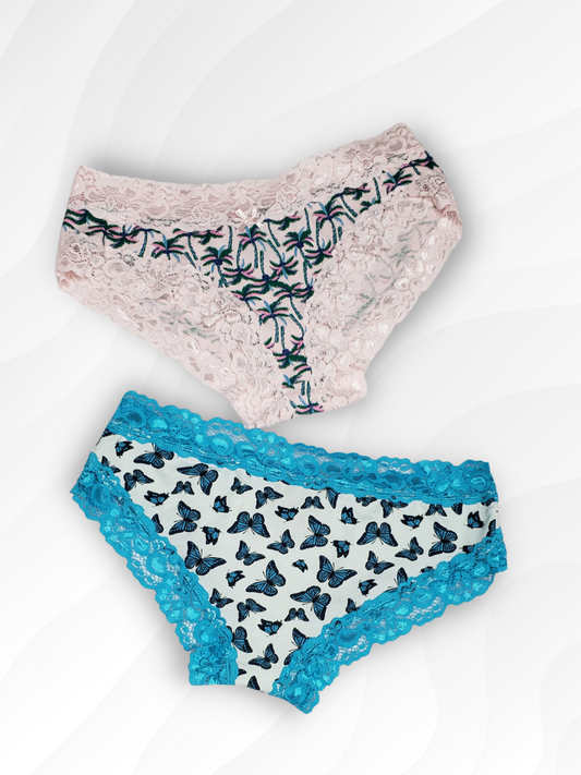 Palms & Butterflies Cotton & Lace Cheekies